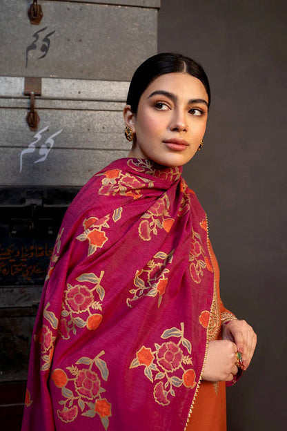 DFW-23 Coco By Zara Shahjahan Heavy Embroidered Lawn Dress (Eid Collection)