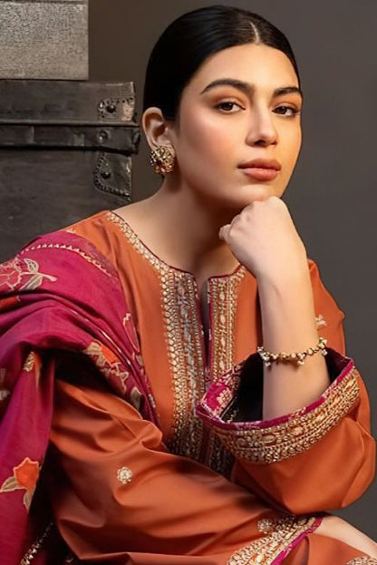 DFW-1062 Zara Shah Jahan Embroidery 3PC Dhanak Suit