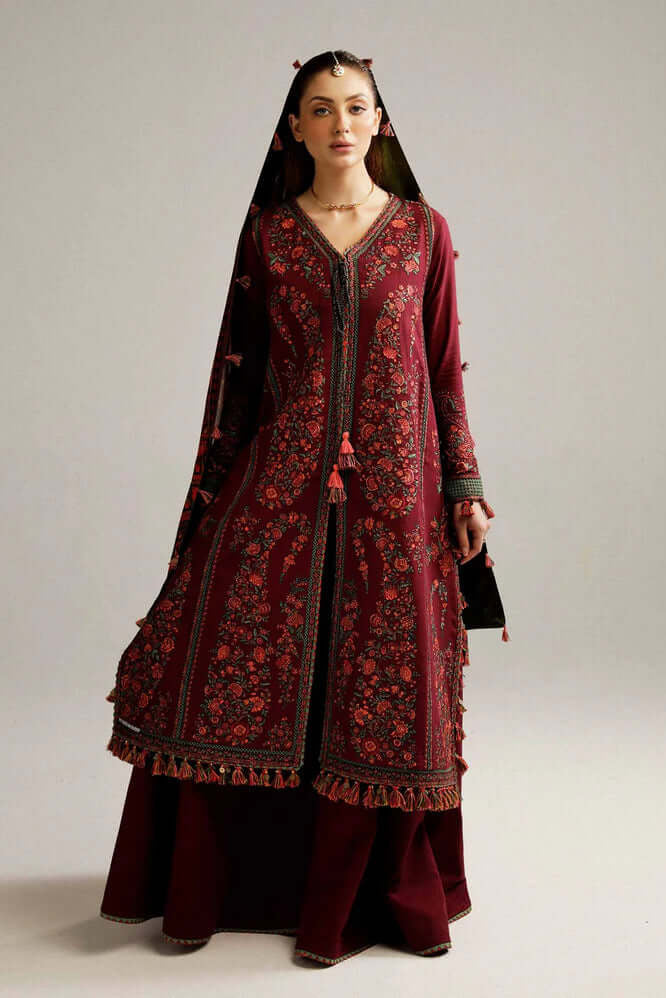 DFW-1112 Hussain Rehar Heavy Embroidery 3PC Dhanak Suit