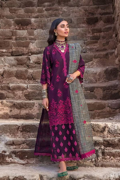 DFW-344 Maria B Heavy Embroidery 3Pc Lawn Suit