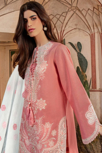 DFW-468 Chrimson Heavy Embroidery 3Pc Lawn Suit