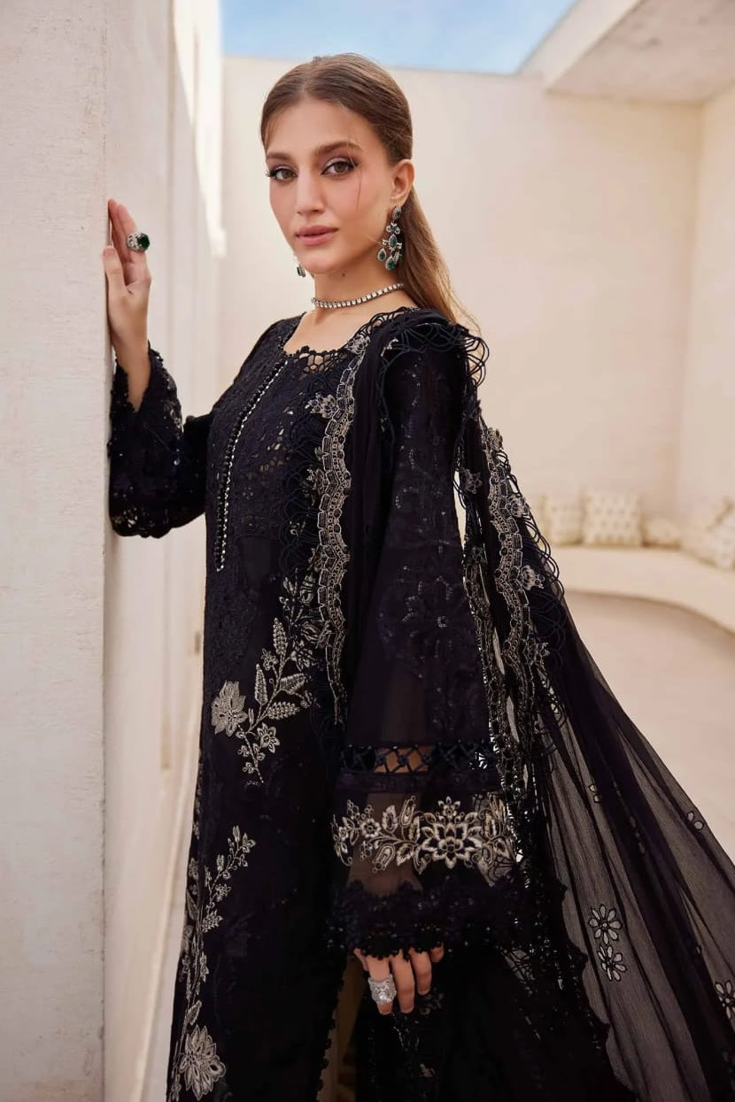 DFW-1206 Maria B Embroidery 3PC Dhanak Suit