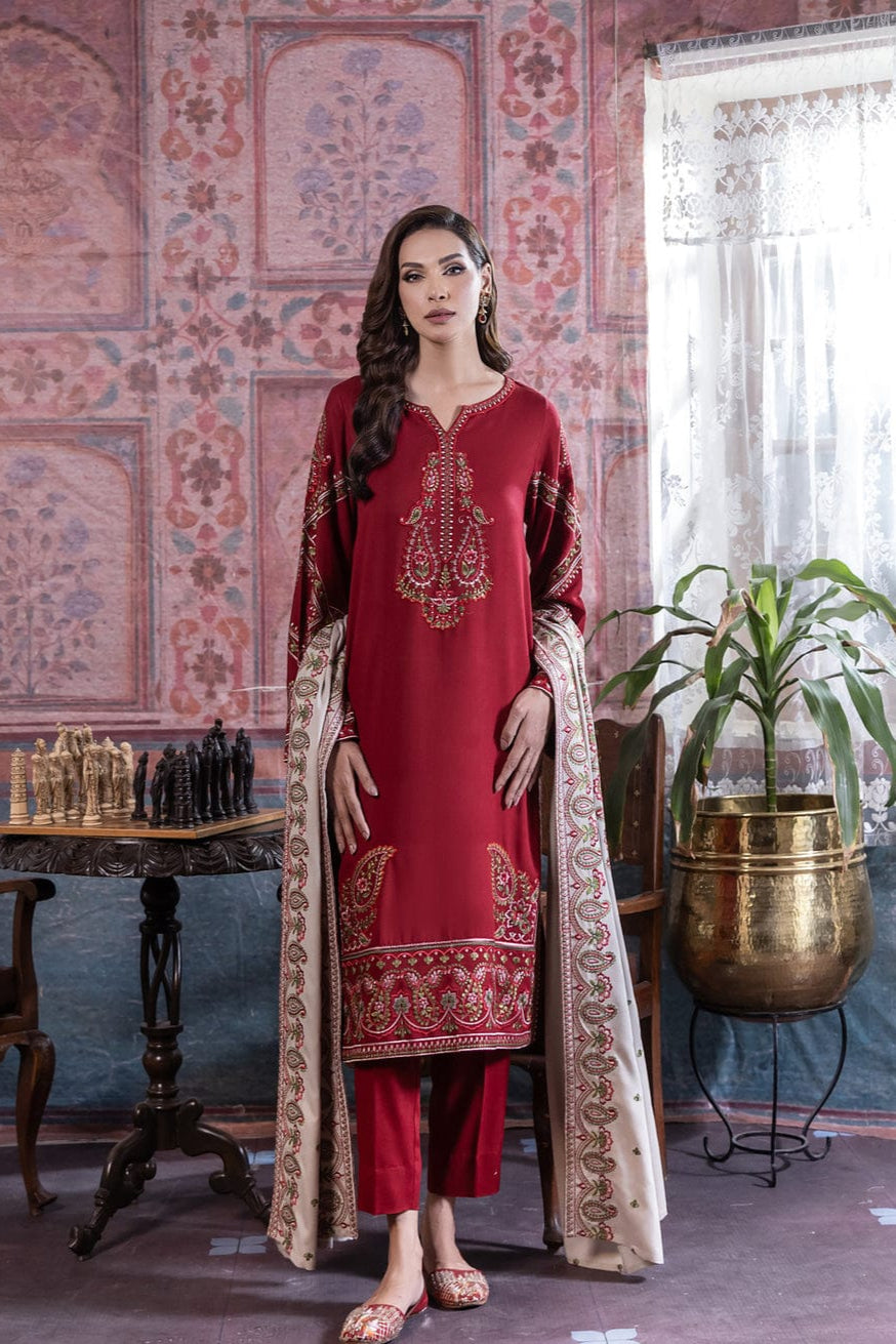 DFW-985 Noor Heavy Embroidery 3PC Dhanak Suit