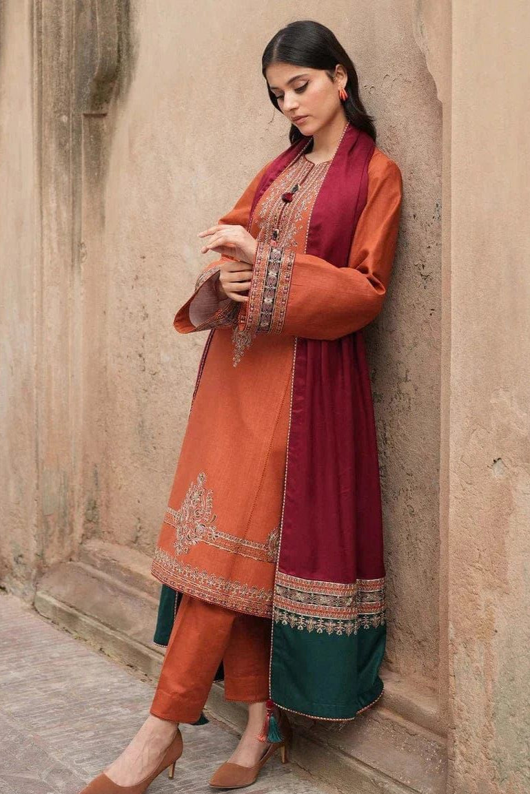 DFW-925 Jazmin Heavy Embroidery 3PC Dhanak Suit