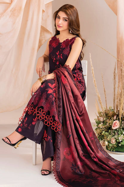 DFW-1213 Iznik Embroidery 3PC Karandi Suit