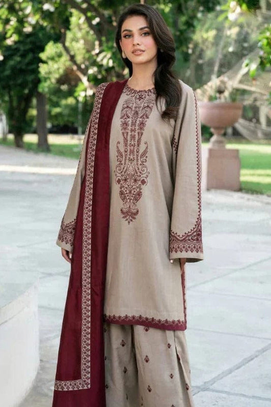 DFW-1090 Baroque Embroidery 3PC Dhanak Suit