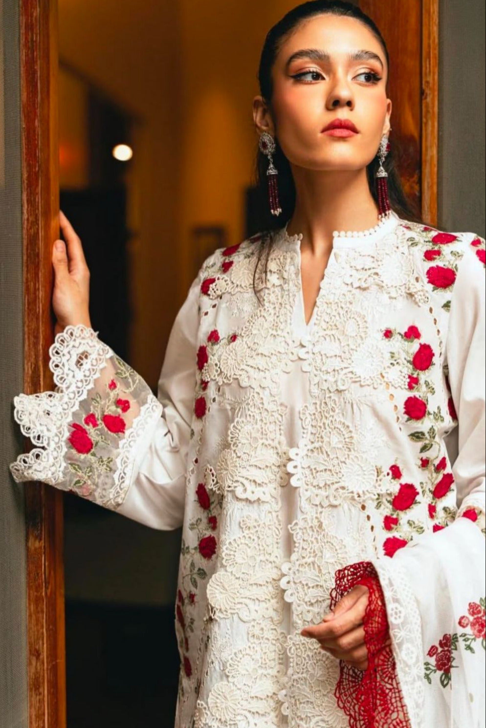 DFW-434 Saira Rizwan Heavy Embroidery 3Pc Lawn Suit