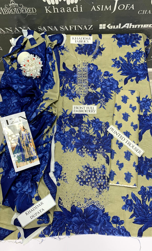 DFW-937 Bareeze Heavy Embroidery 3PC Khaddar Suit