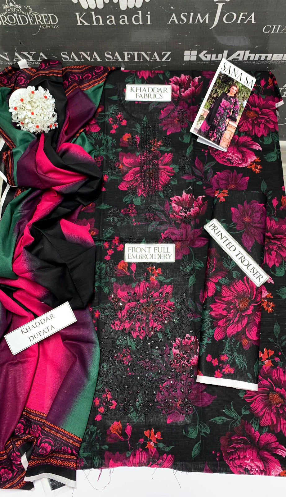DFW-938 Bareeze Heavy Embroidery 3PC Khaddar Suit