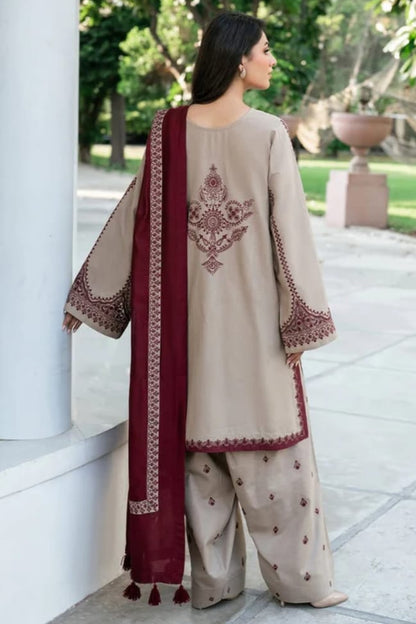 DFW-1090 Baroque Embroidery 3PC Dhanak Suit