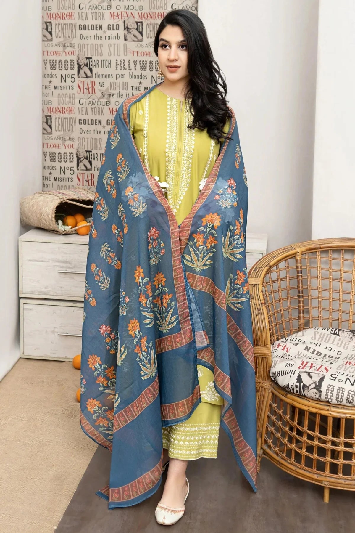DFW-391 Urge Heavy Embroidery 3Pc Lawn Suit