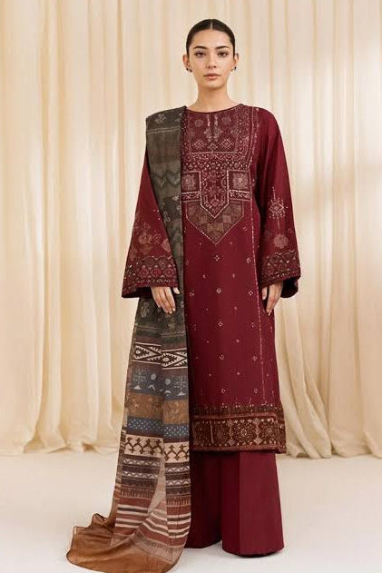 DFW-1116 Sapphire Embroidery 3PC Dhanak Suit
