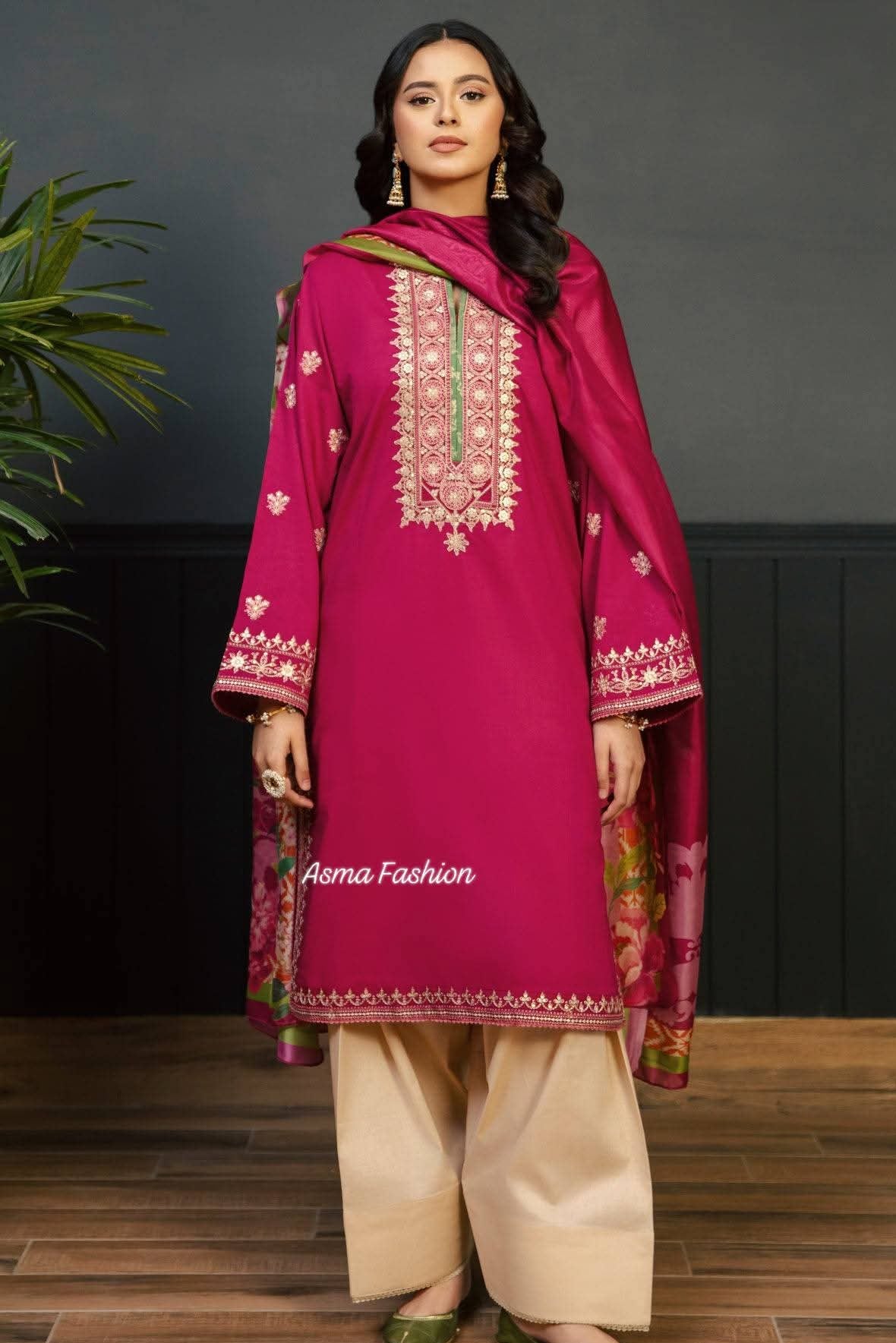 DFW-1174 Kokum Embroidery 3PC Dhanak Suit