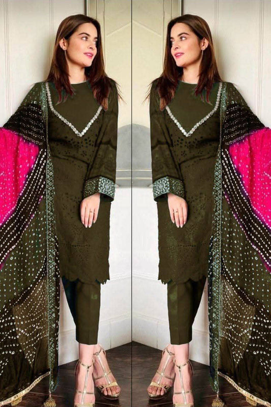 DFW-1285 Jazmin Embroidery 3PC Lawn Suit