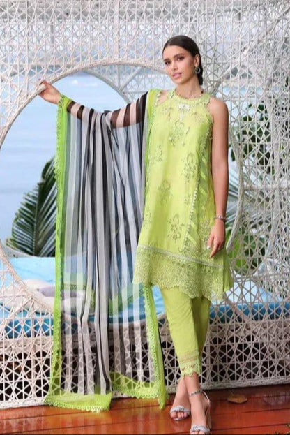 DFW-260 Maria B Embroidery 3Pc Lawn Dress