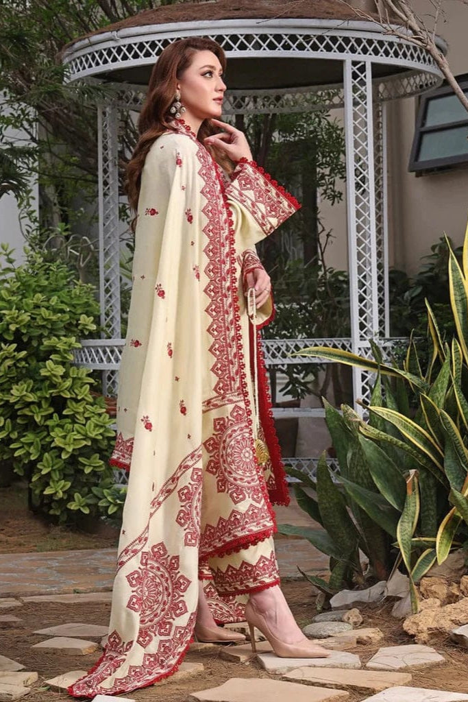 DFW-1051 Aneelas Embroidery 3PC Dhanak Suit