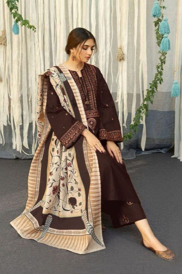 DFW-991 A Sling Heavy Embroidery 3PC Dhanak Suit