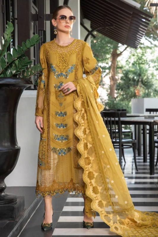 DFW-200 Maria B Heavy Embroidery 3Pc Lawn Suit