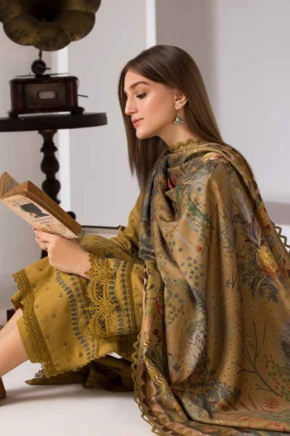 DFW-1005 Sobia Nazir Heavy Embroidery 3PC Dhanak Suit