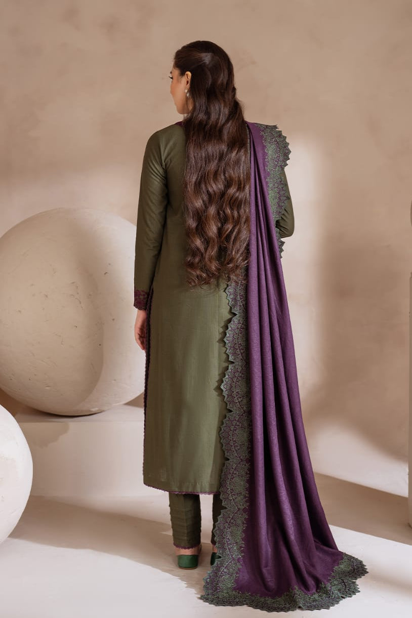 DFW-1190 Iznik Embroidery 3PC Dhanak Suit