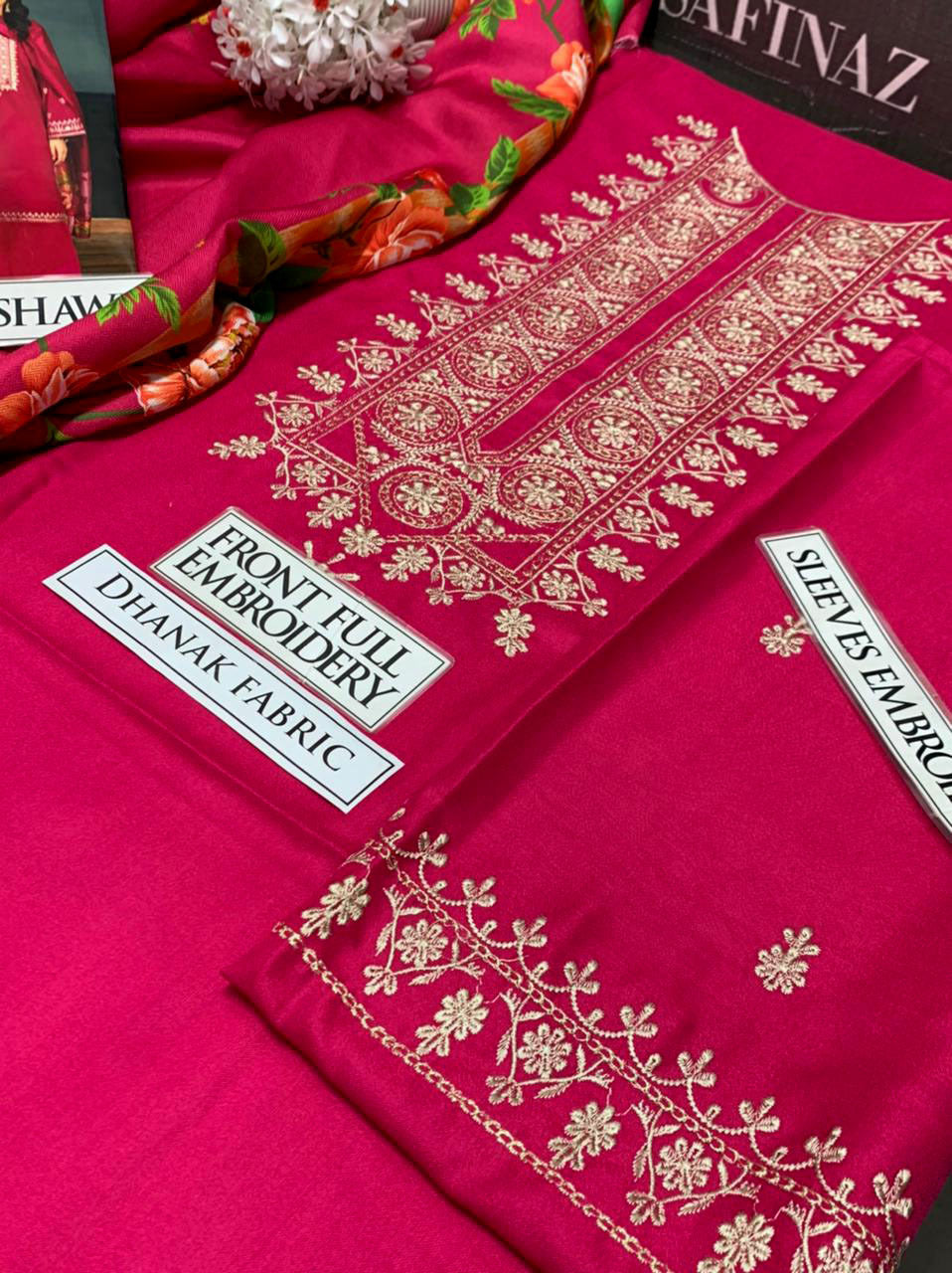 DFW-1174 Kokum Embroidery 3PC Dhanak Suit