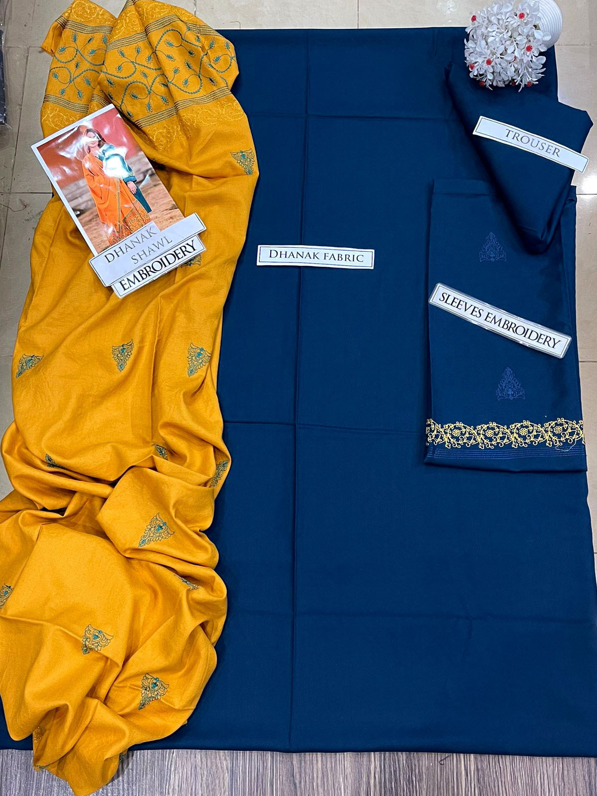 DFW-1243 ASling Embroidery 3PC Dhanak Suit