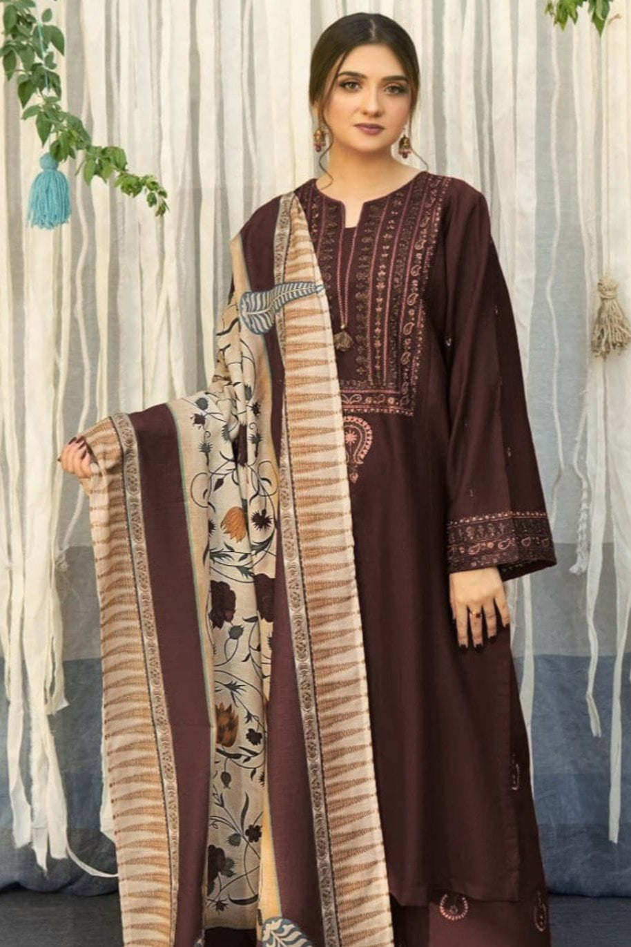 DFW-991 A Sling Heavy Embroidery 3PC Dhanak Suit