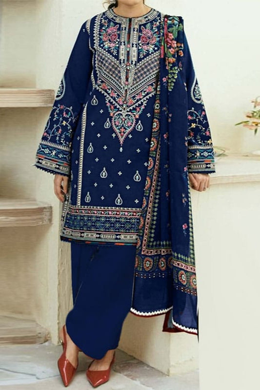 DFW-977 Zara Shah Jahan Heavy Embroidery 3PC Dhanak Suit