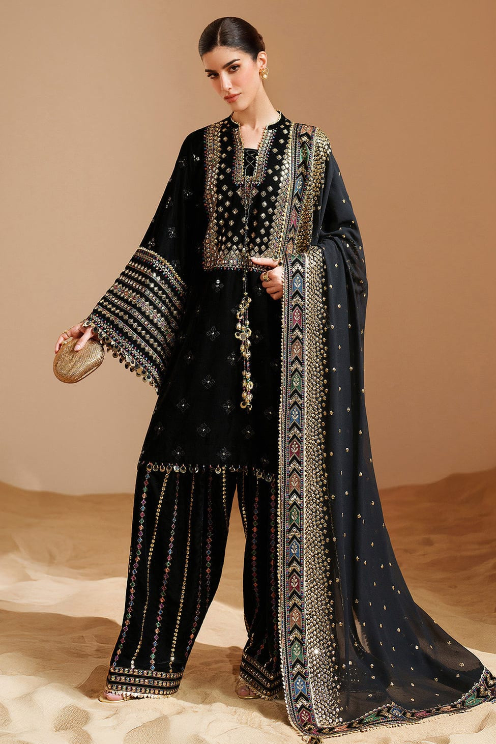 DFW-1228 Jazmin Embroidery 3PC Dhanak Suit
