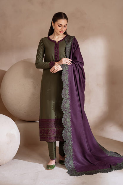 DFW-1190 Iznik Embroidery 3PC Dhanak Suit