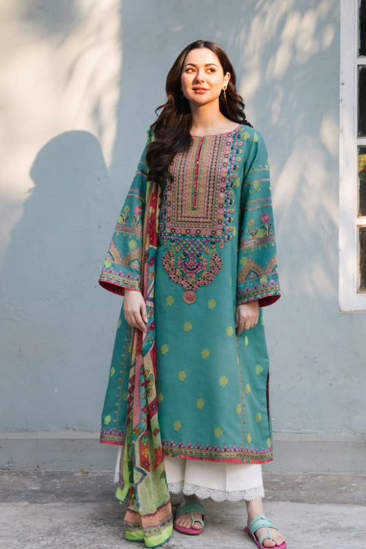 DFW-1217 Zara Shah Jahan Embroidery 3PC Dhanak Suit