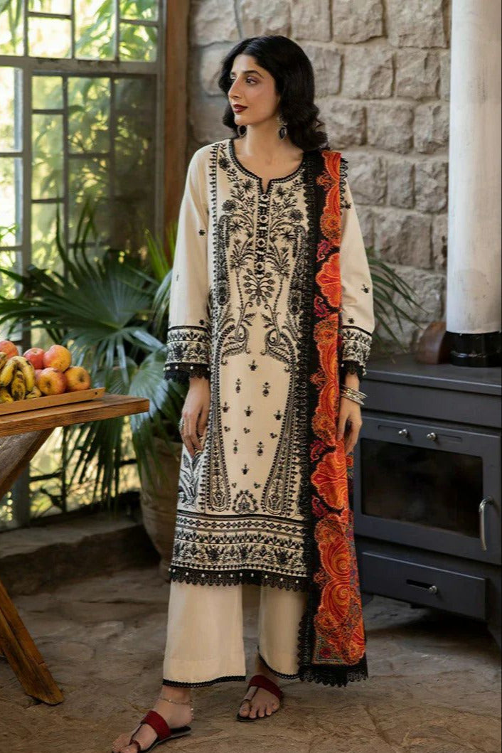 DFW-519 Asim Jofa Heavy Embroidery 3Pc Lawn Suit