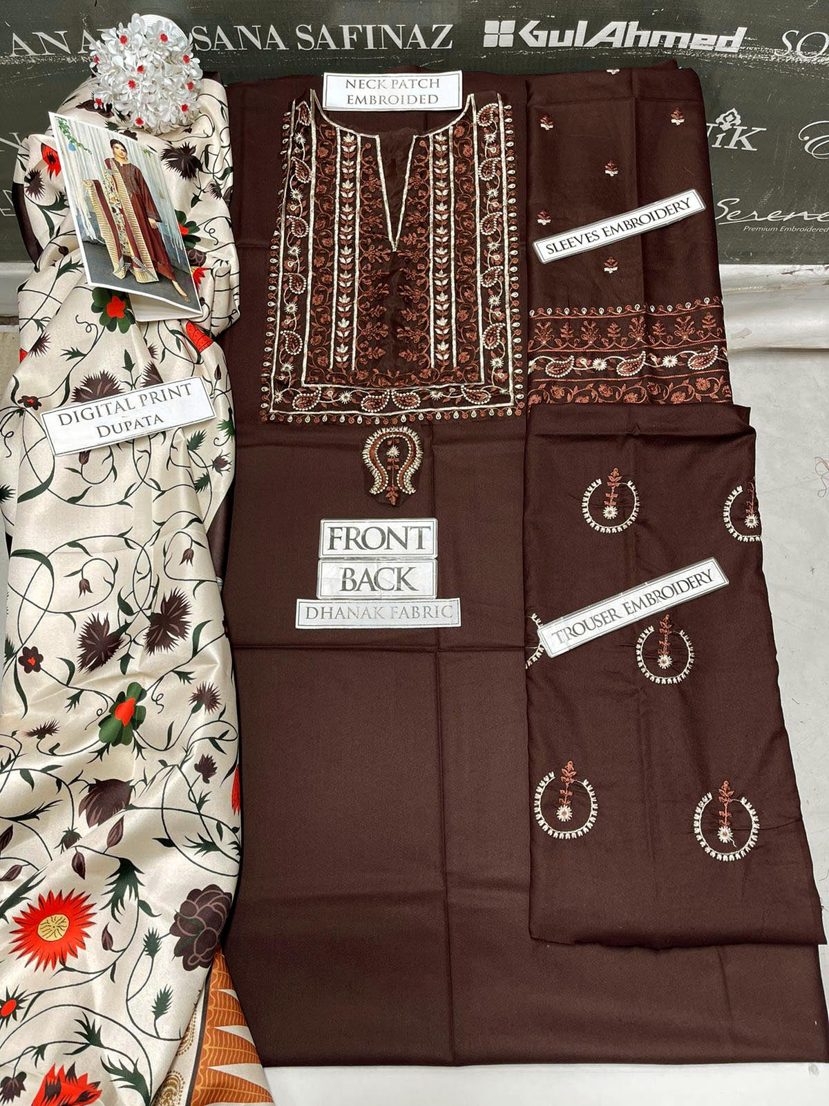 DFW-991 A Sling Heavy Embroidery 3PC Dhanak Suit