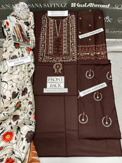 DFW-991 A Sling Heavy Embroidery 3PC Dhanak Suit