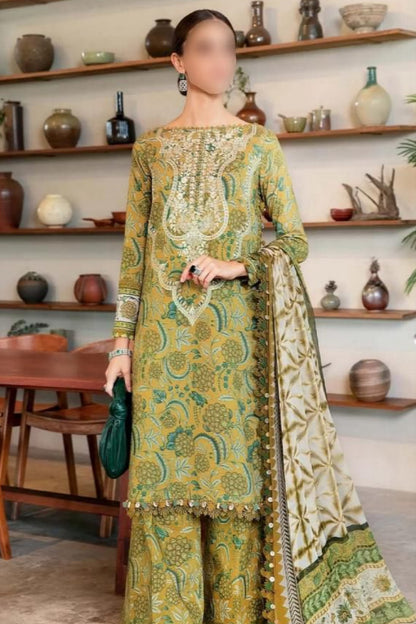 DFW-508 Maria B Embroidery 3Pc Lawn Suit