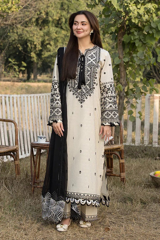 DFW-1040 Qalamkar Embroidery 3PC Dhanak Suit