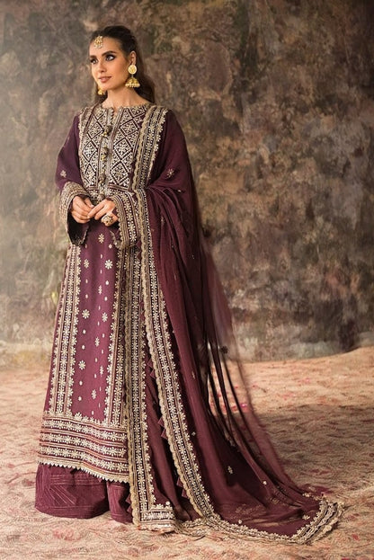 DFW-1067 Asim Jofa Heavy Embroidery 3PC Dhanak Suit