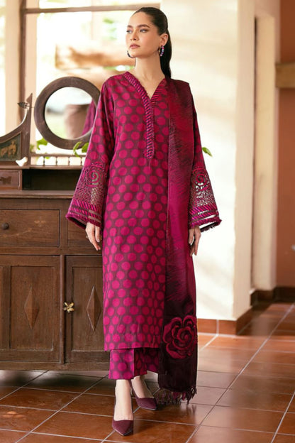 DFW-288 Baroque Embroidery 3Pc Lawn Dress