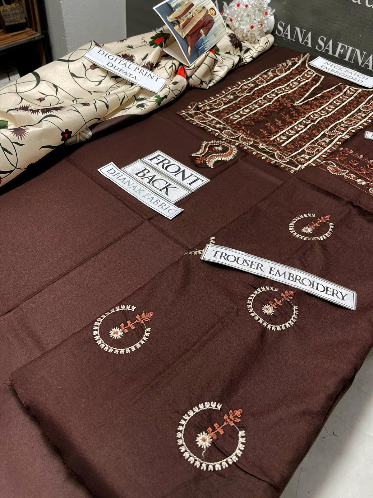 DFW-991 A Sling Heavy Embroidery 3PC Dhanak Suit