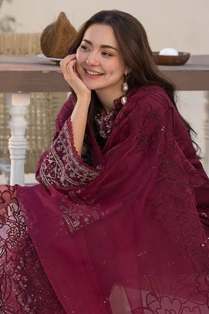 DFW-893 Qalamkar Heavy Embroidery 3PC Dhanak Suit