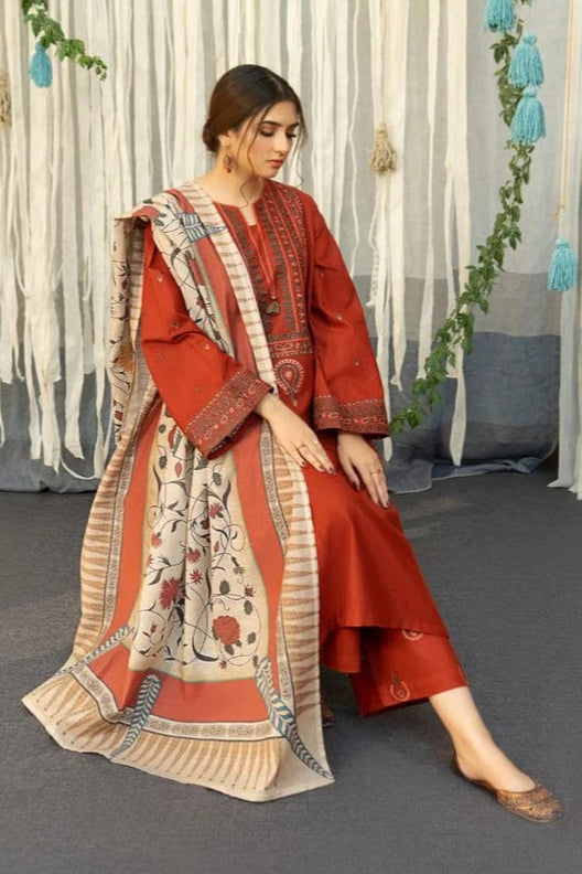 DFW-992 A Sling Heavy Embroidery 3PC Dhanak Suit