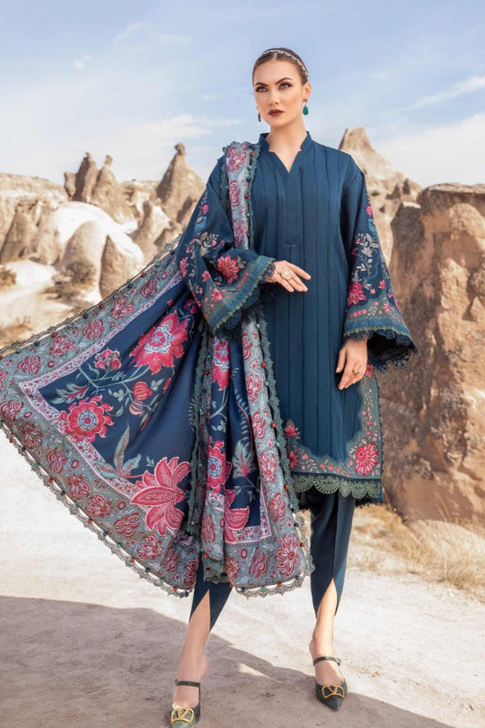DFW-1008 Maria B Heavy Embroidery 3PC Dhanak Suit