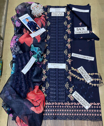 DFW-1337 Rang Rasiya Embroidery 3PC Lawn Suit