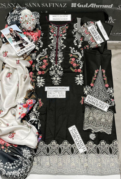 DFW-1150 Sahane Heavy Embroidery 3PC Dhanak Suit