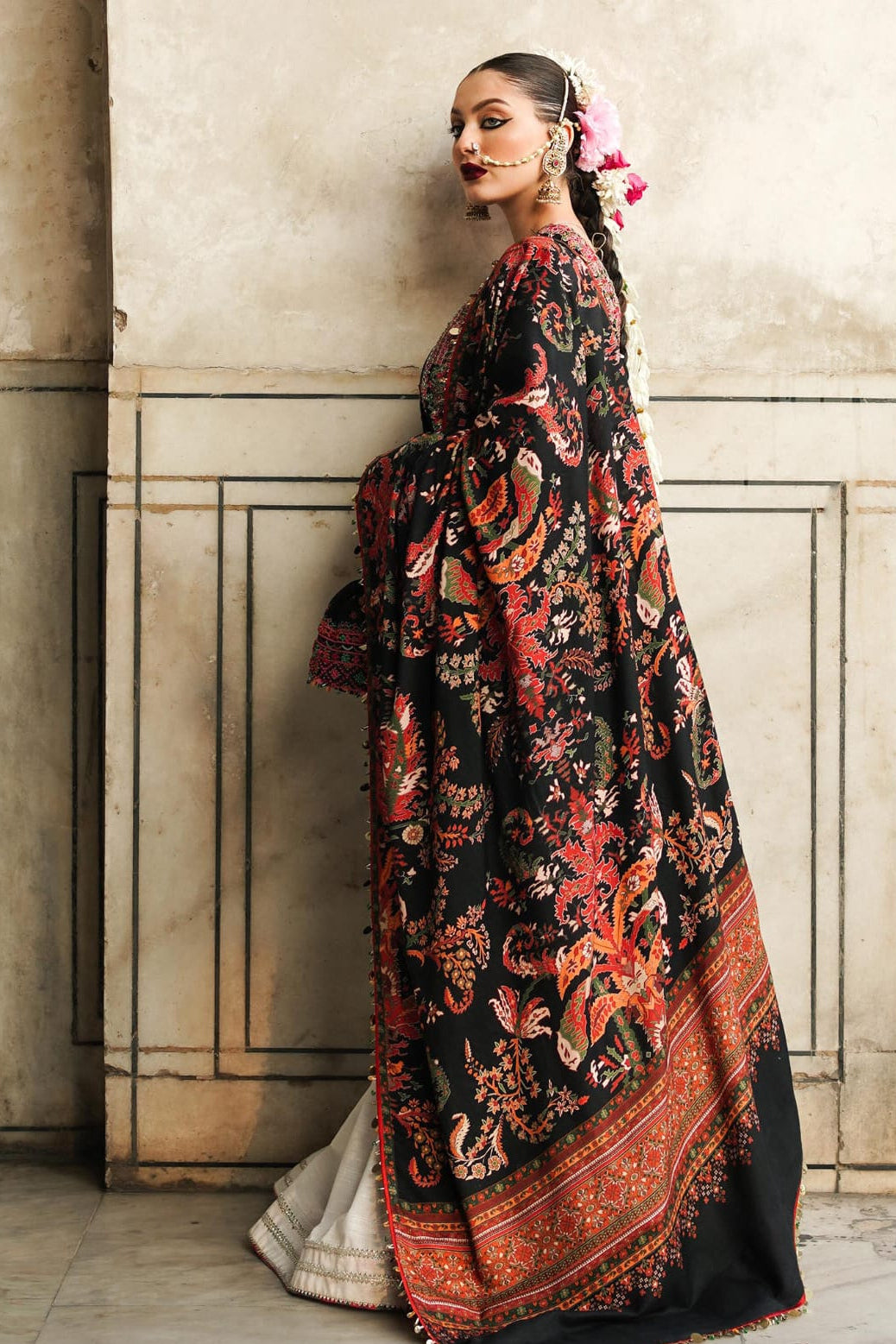 DFW-1073 Hussain Rehar Heavy Embroidery 3PC Dhanak Suit