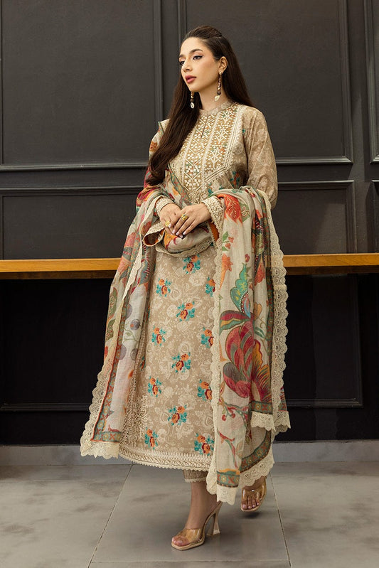 DFW-1191 Zainab Chottani Embroidery 3PC Karandi Suit