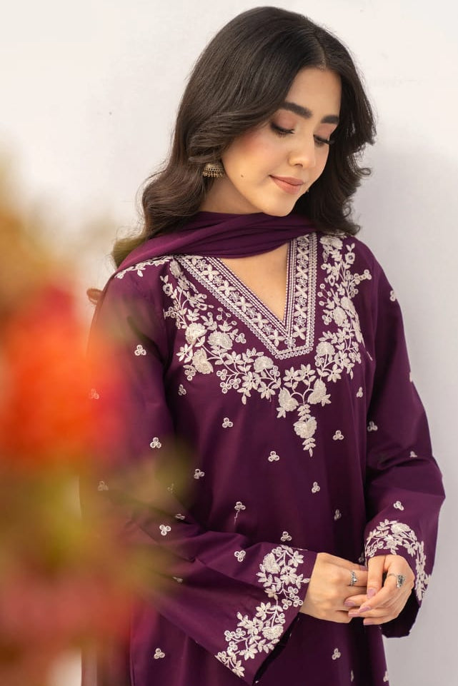 DFW-1301 Dyot Embroidery 3PC Lawn Suit