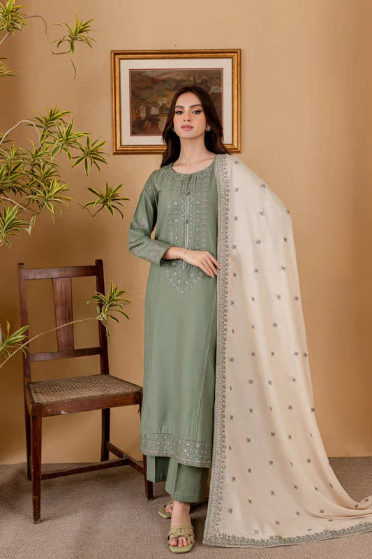 DFW-1096 Batik Embroidery 3PC Dhanak Suit