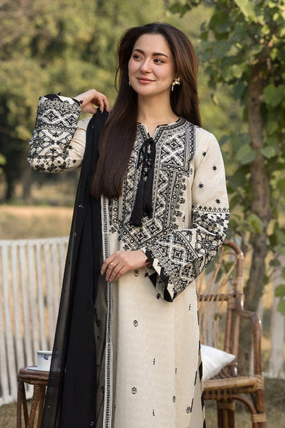 DFW-1040 Qalamkar Embroidery 3PC Dhanak Suit