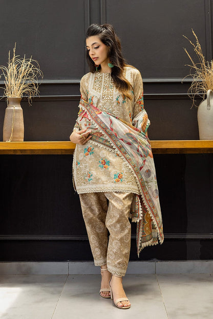 DFW-1191 Zainab Chottani Embroidery 3PC Karandi Suit